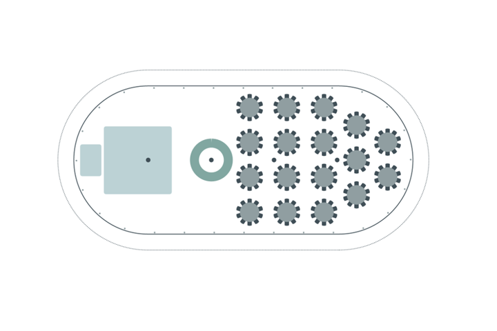 Example Floorplan with 6ft Round Tables 